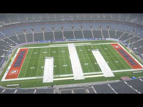 Tarps off: Broncos' stadium prepares for epic throwback uniform game vs. Seahawks