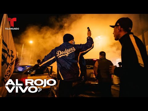 Festejos por el triunfo de Dodgers deja policías heridos | Al Rojo Vivo | Telemundo