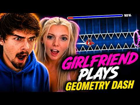 My Girlfriend Thinks Geometry Dash Is Easy... 😭 #shorts #geometrydash