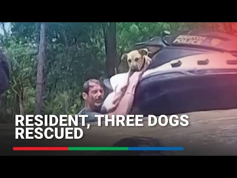 Bodycam: Resident, three dogs rescued from flooded Texas town | ABS-CBN News