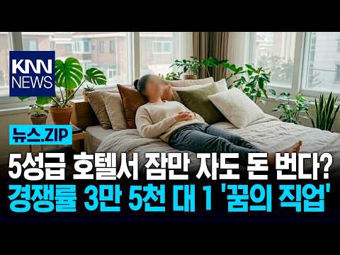 5성급 호텔서 잠만 자도 돈 번다? 경쟁률 3만 5천 대 1 '꿈의 직업' / KNN