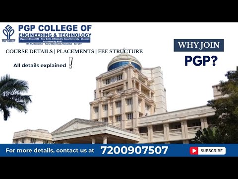 PGP College of Engineering and Technology Courses | Facilities | Placement| Fees Reviews in Tamil