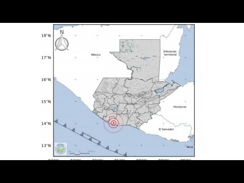 Reportan sismo en Guatemala