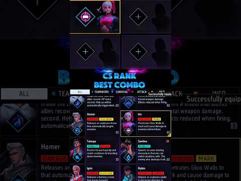 Best CS Rank Character 😱 + Rush Combo 💥