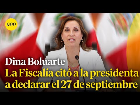 Dina Boluarte es citada a declarar por la Fiscalía el míercoles 27 de septiembre