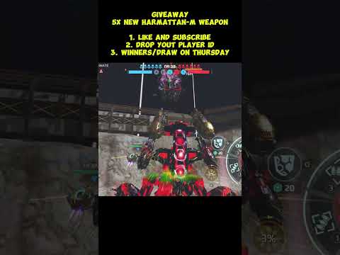 GIVEAWAY 🎉🎉 5x New Harmattan-M Weapon - War Robots