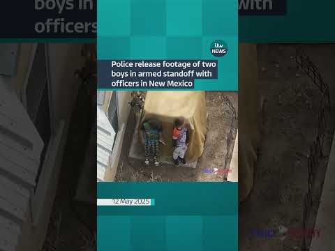 Police release footage of two boys in armed standoff with officers in New Mexico #itvnews