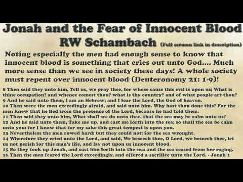 Jonah and the Fear of Innocent Blood - RW Schambach