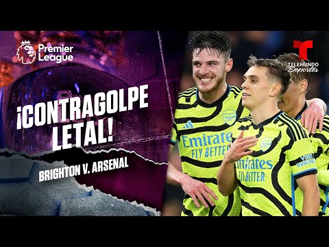 Leandro Trossard hace el tercero - Brighton v. Arsenal | Premier League | Telemundo Deportes
