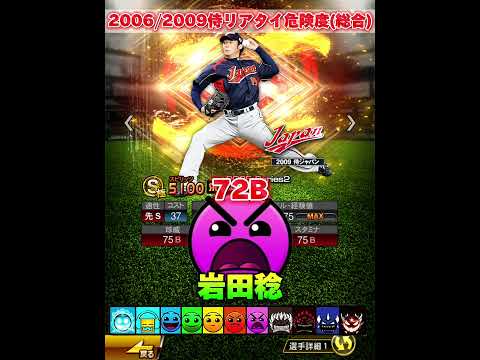 【プロスピ】2006&2009侍ジャパンリアタイ危険度!