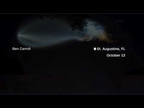 Glowing "jellyfish" after SpaceX <strong>launch</strong>
