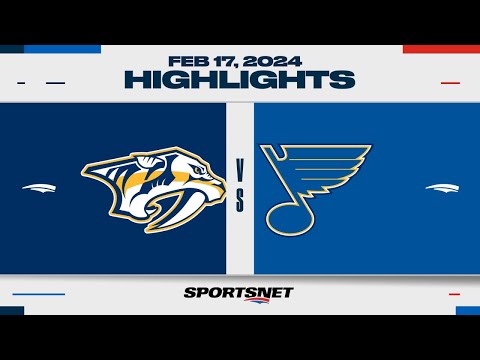 NHL Highlights | Predators vs. Blues - February 17, 2024