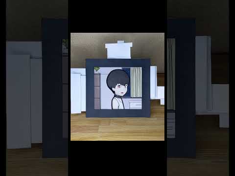 紙工作で作った狼男少年　#紙工作