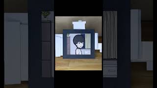 紙工作で作った狼男少年　#紙工作
