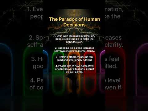 The Paradox of Human Decisions | Dark Psychology of the Mind