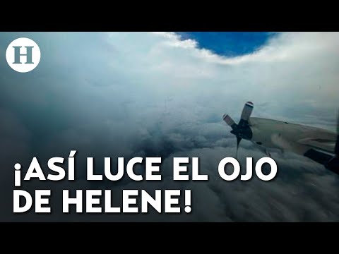 ¡Así se ve el huracán Helene por dentro! Avión cazahuracanes se mete al ojo del huracán Helene