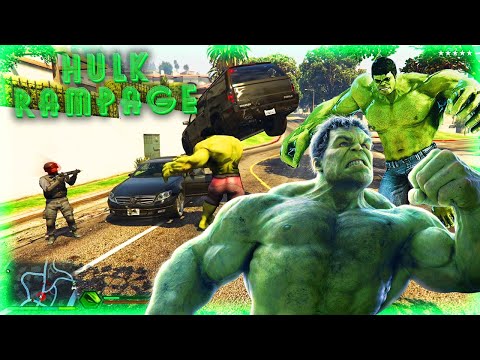 Playing GTA 5 As THE HULK! (Rampage)