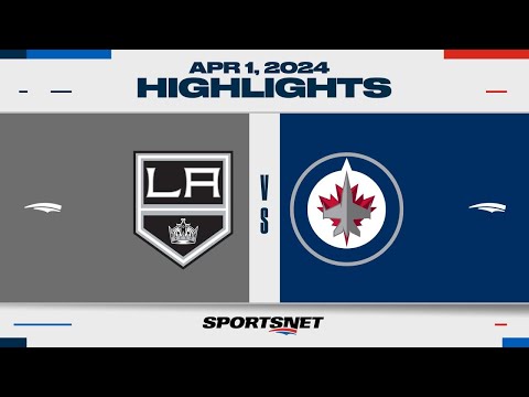 NHL Highlights | Kings vs. Jets - April 1, 2024