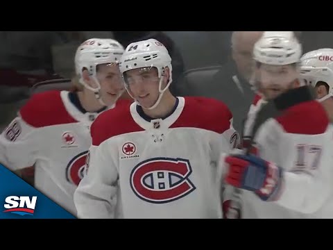 Canadiens Logan Mailloux Rips Shot Off Post And In For First NHL Goal