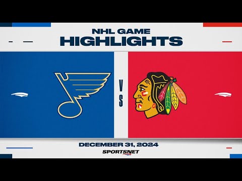 NHL Highlights | Blues vs. Blackhawks - December 31, 2024