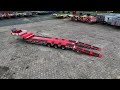 Naczepa niskopodwoziowa 3 osie, najazdy hydrauliczne, poszerzenia boczne, wcigarka elektryczna 8T