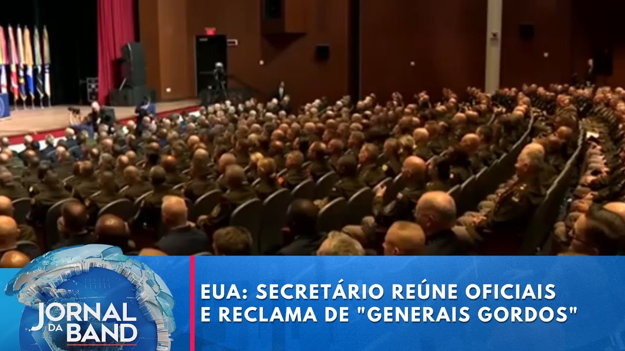 Secretário da Defesa reúne centenas de oficiais e reclama de generais gordos | Jornal da Band