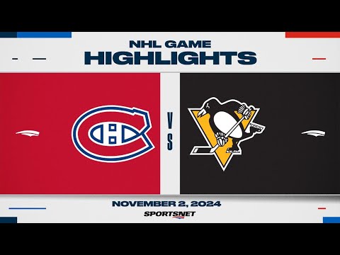 NHL Highlights | Canadiens vs. Penguins - November 2, 2024