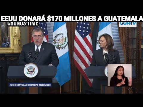 VICEPRESIDENTA DE EEUU RECIBE A BERNARDO ARÉVALO Y LE CUENTA QUE DONARÁ $170 MILLONES A GUATEMALA