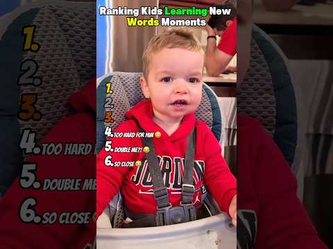 トレンド創作の動画サムネイル - Ranking Kids Learning New Words Moments 😂