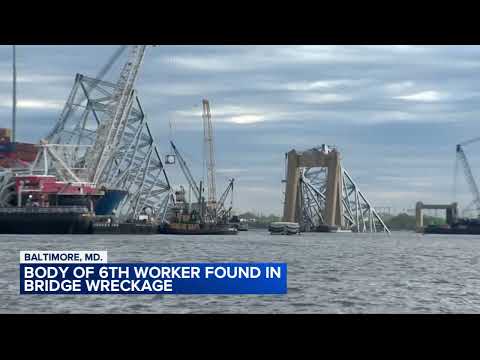 Body of 6th Baltimore bridge collapse victim recovered, authorities say