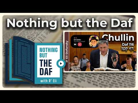 CHAZARAH - Chullin Daf 116 | "Nothing but the Daf" with R' Eli Stefansky