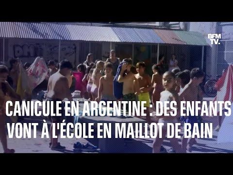 Argentine: face à la canicule, une école encourage les élèves à venir en maillot de bain