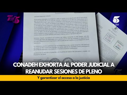 CONADEH exhorta al Poder Judicial a reanudar sesiones de Pleno y garantizar el acceso a la justicia