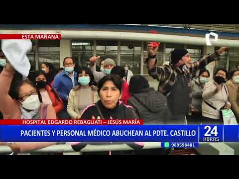 Visitantes y pacientes del hospital Rebagliati abuchean al pdte. Pedro Castillo