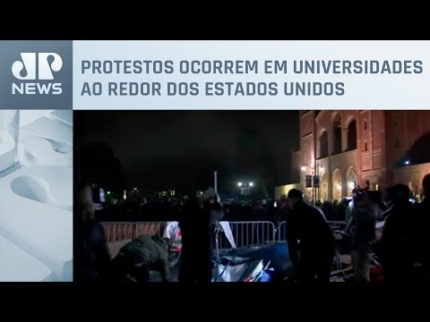 Polícia entra em confronto com manifestantes pró-Palestina nos EUA