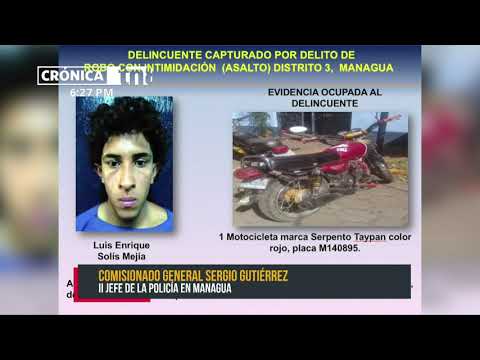 71 delincuentes capturados, entre ellos ladrones de iglesia en Managua - Nicaragua