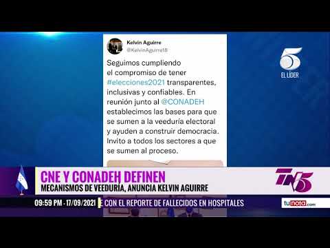 CNE y CONADEH definen mecanismos de veeduría ,anuncia Kelvin Aguirre