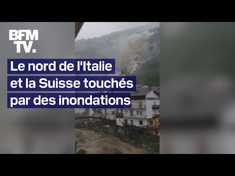 Le nord de l’Italie et la Suisse ont été sévèrement touchés par des intempéries