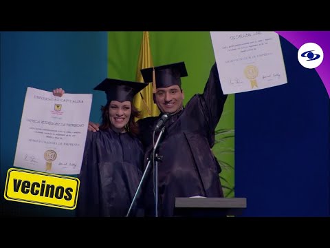 Vecinos: Patricia y Óscar logran graduarse de la universidad - Caracol TV