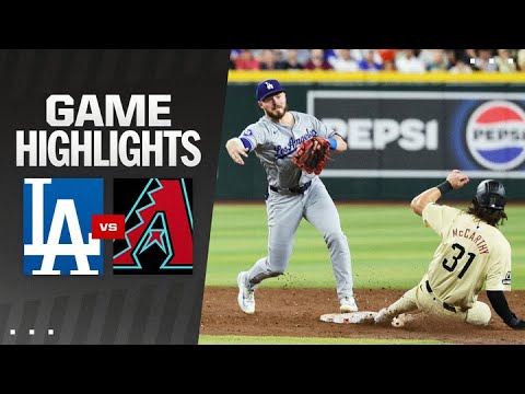 Dodgers vs. D-backs Game Highlights (8/30/24) | MLB Highlights