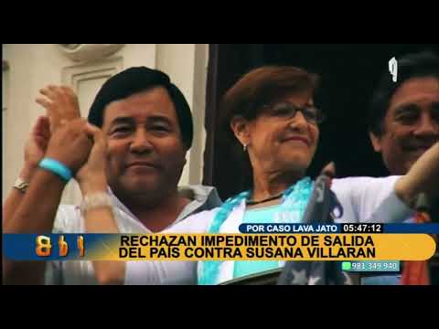 Susana Villarán: PJ rechaza impedimento de salida del país por 36 meses en su contra