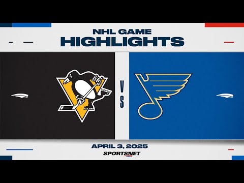 NHL Highlights | Penguins vs. Blues - April 3, 2025