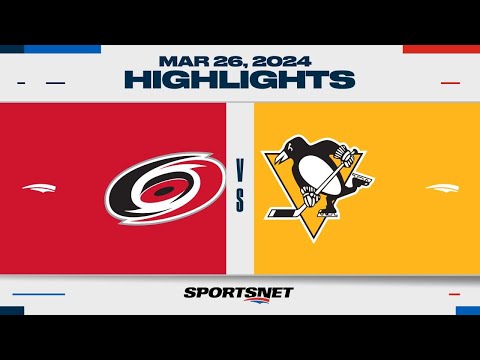 NHL Highlights | Hurricanes vs. Penguins - March 26, 2024