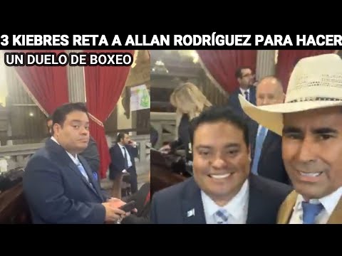 3 KIEBRES RETA A ALLAN RODRIGUEZ PARA HACER UN DUELO DE BOXEO, GUATEMALA.