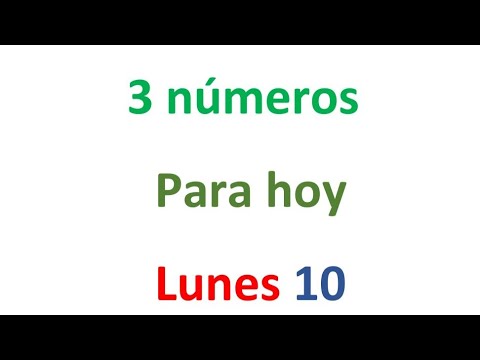 3 números para el Lunes 10 de MARZO, EL CAMPEÓN DE LOS NÚMEROS