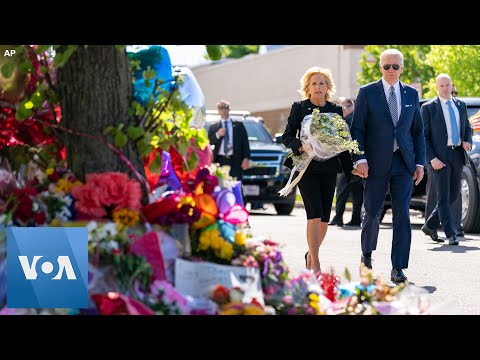 🔵Bidens Lay Flowers in Buffalo, New York, for Shooting Victims