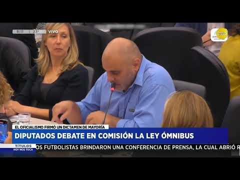 Diputados debate en comisión la ley ómnibus ? HNT a las 8 ? 24-01-24