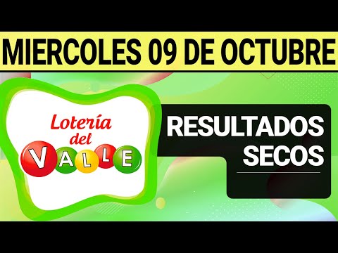 Resultado SECOS Lotería del VALLE del Miércoles 9 de Octubre de 2024  SECOS