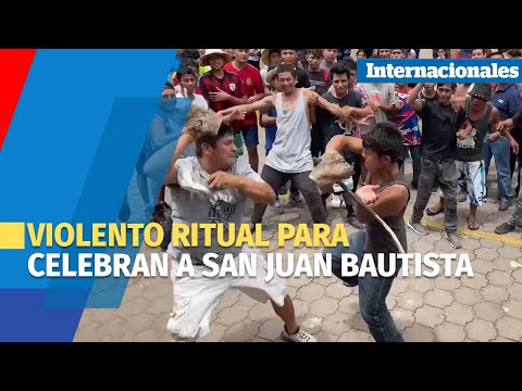 Con violento ritual, Los Chinegros celebran a San Juan Bautista en Nicaragua