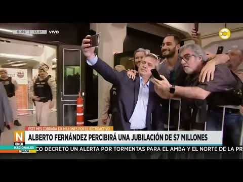 Alberto Fernández percibirá una jubilación de $7 millones ?N8:00? 03-04-24
